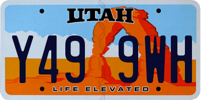 UT license plate Y499WH