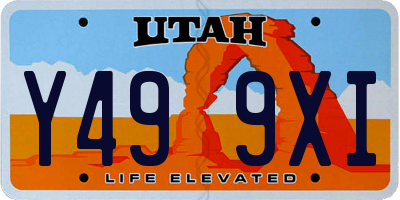 UT license plate Y499XI