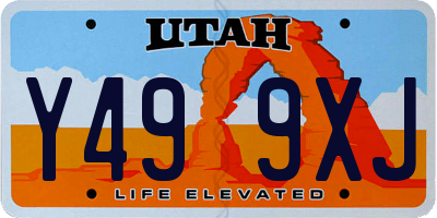 UT license plate Y499XJ