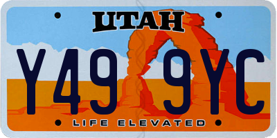 UT license plate Y499YC