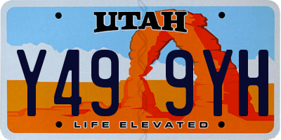 UT license plate Y499YH