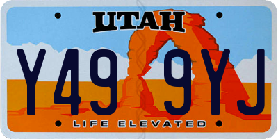 UT license plate Y499YJ