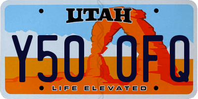 UT license plate Y500FQ