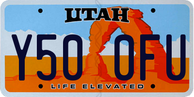 UT license plate Y500FU