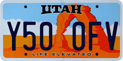 UT license plate Y500FV