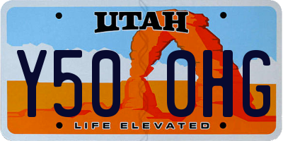 UT license plate Y500HG