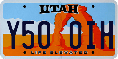 UT license plate Y500IH