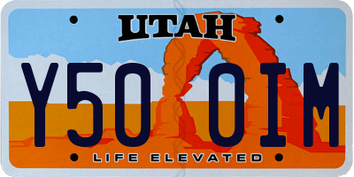 UT license plate Y500IM
