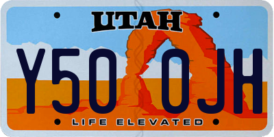 UT license plate Y500JH