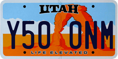 UT license plate Y500NM