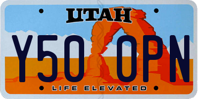 UT license plate Y500PN