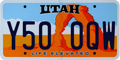 UT license plate Y500QW
