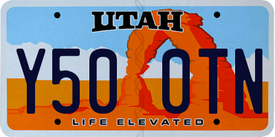 UT license plate Y500TN