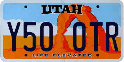 UT license plate Y500TR