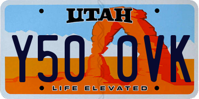 UT license plate Y500VK