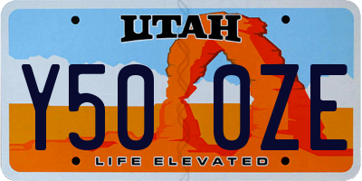 UT license plate Y500ZE