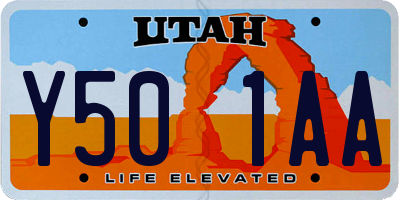 UT license plate Y501AA
