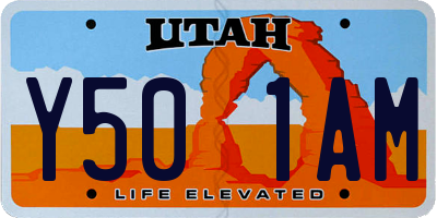 UT license plate Y501AM