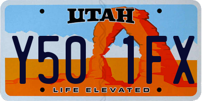 UT license plate Y501FX