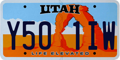 UT license plate Y501IW
