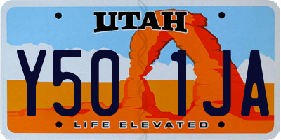UT license plate Y501JA