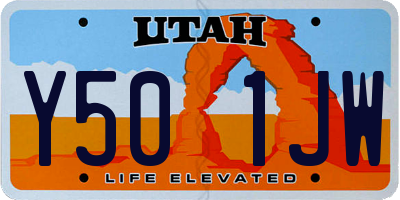 UT license plate Y501JW
