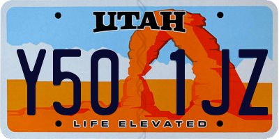 UT license plate Y501JZ