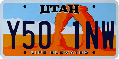 UT license plate Y501NW