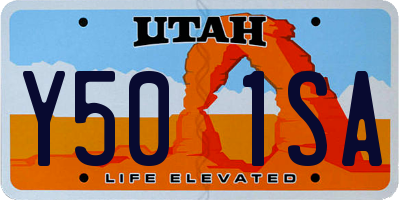 UT license plate Y501SA