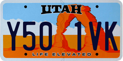 UT license plate Y501VK