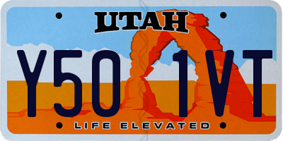 UT license plate Y501VT