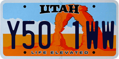 UT license plate Y501WW