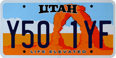 UT license plate Y501YF