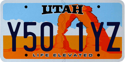 UT license plate Y501YZ