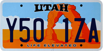 UT license plate Y501ZA