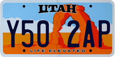 UT license plate Y502AP