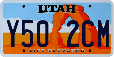 UT license plate Y502CM