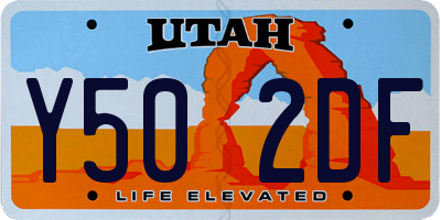 UT license plate Y502DF