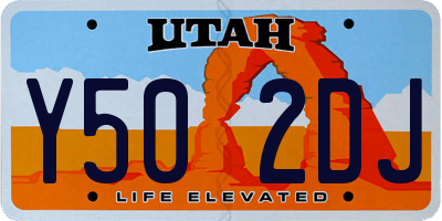 UT license plate Y502DJ