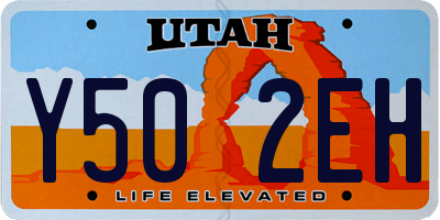 UT license plate Y502EH