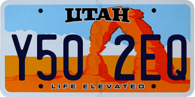 UT license plate Y502EQ