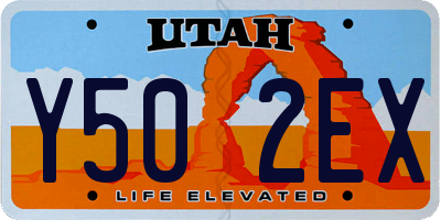 UT license plate Y502EX