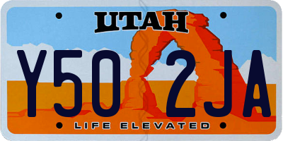 UT license plate Y502JA