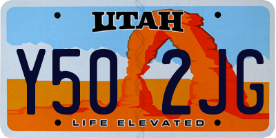 UT license plate Y502JG