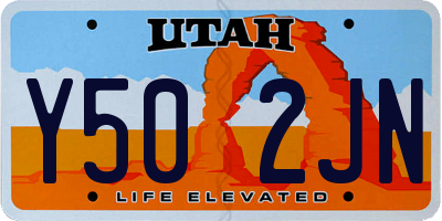 UT license plate Y502JN