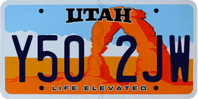 UT license plate Y502JW