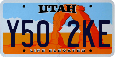 UT license plate Y502KE