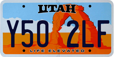 UT license plate Y502LF
