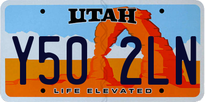 UT license plate Y502LN