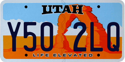 UT license plate Y502LQ